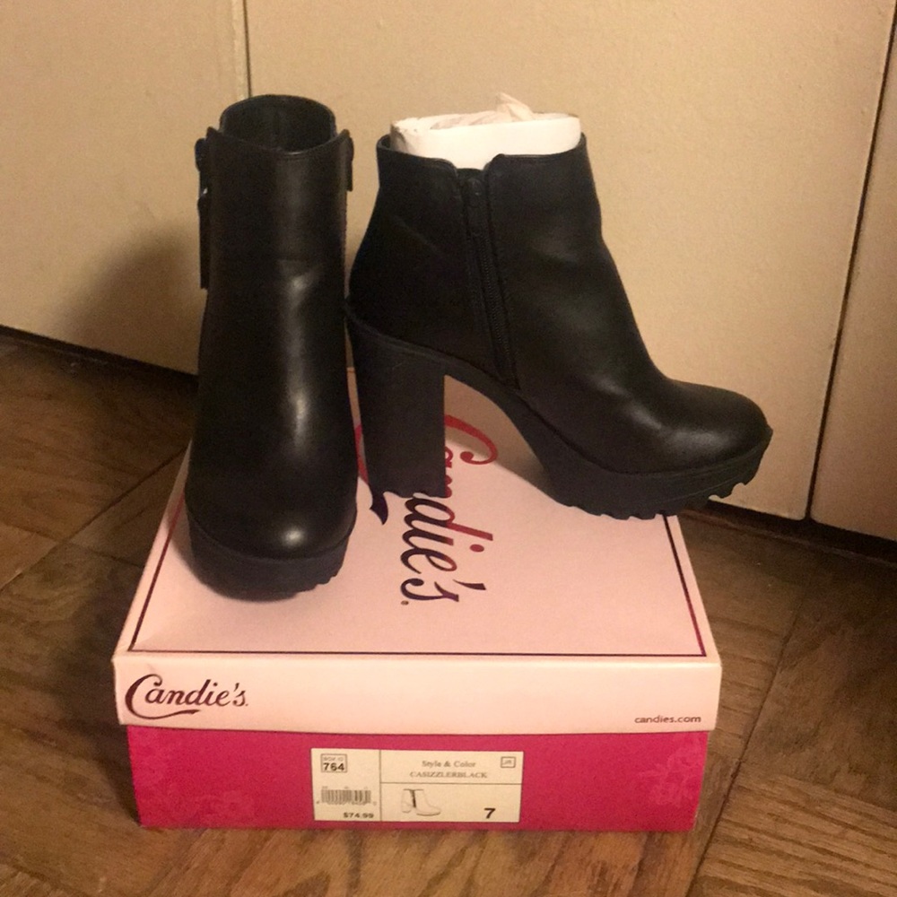 Candie’s Black Booties